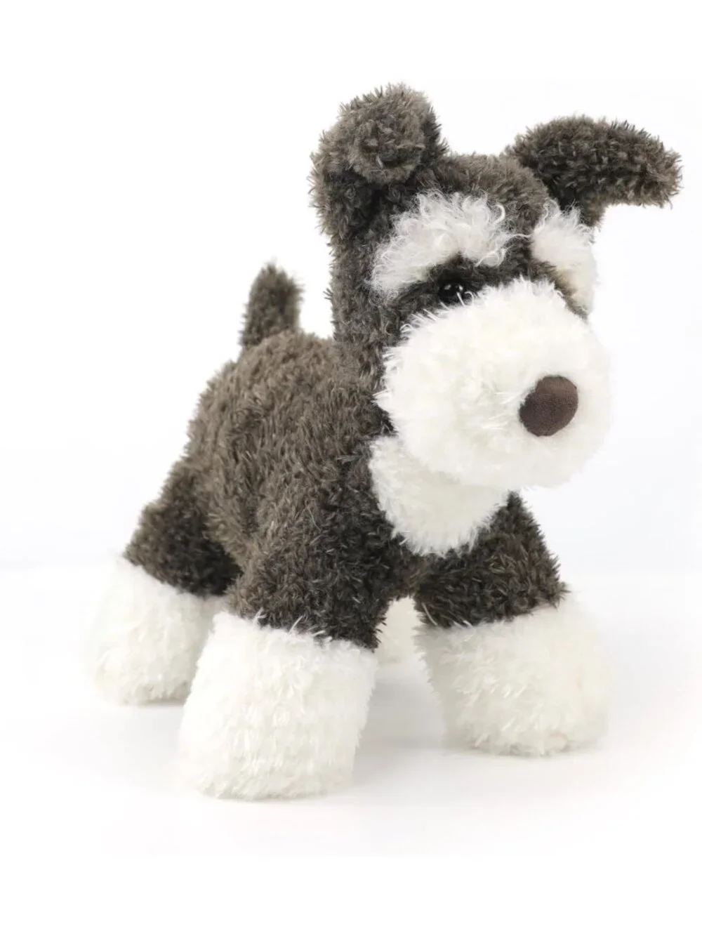 Adorable 10-Inch Soft Plush Schnauzer Dog Stuffed Animal Toy - Cuddly Gift